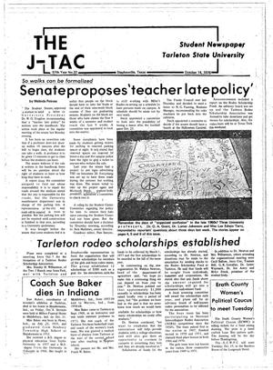 Primary view of object titled 'The J-TAC (Stephenville, Tex.), Vol. 57, No. 22, Ed. 1 Thursday, October 14, 1976'.