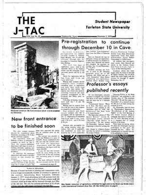 Primary view of object titled 'The J-TAC (Stephenville, Tex.), Vol. 57, No. 28, Ed. 1 Thursday, December 2, 1976'.