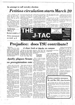 Primary view of object titled 'The J-TAC (Stephenville, Tex.), Vol. 59, No. 6, Ed. 1 Thursday, March 2, 1978'.