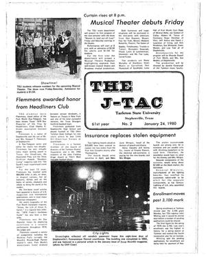 Primary view of object titled 'The J-TAC (Stephenville, Tex.), Vol. 61, No. 2, Ed. 1 Thursday, January 24, 1980'.