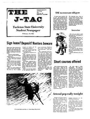 Primary view of object titled 'The J-TAC (Stephenville, Tex.), Ed. 1 Thursday, February 19, 1981'.