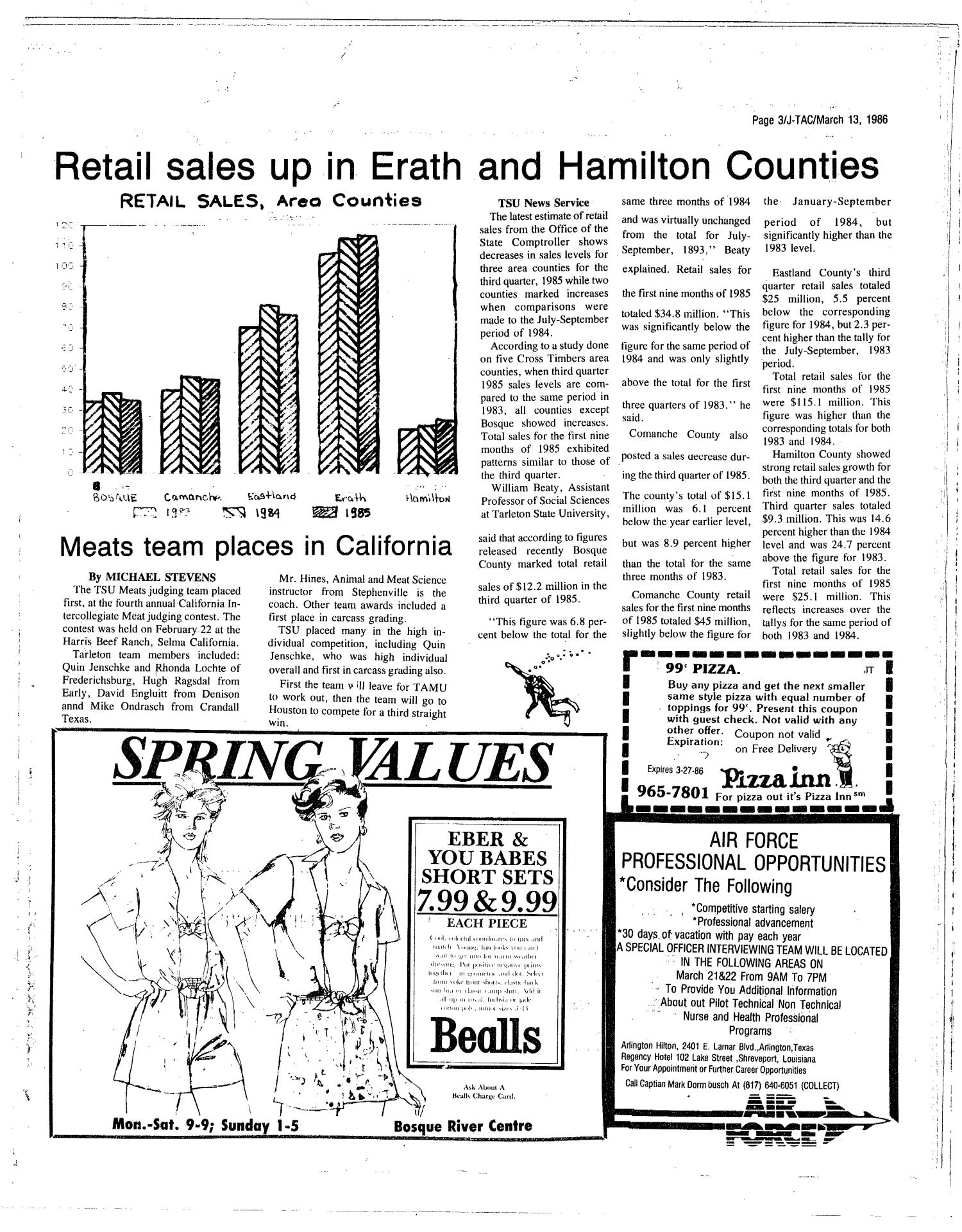 The J-TAC (Stephenville, Tex.), Ed. 1 Thursday, March 13, 1986
                                                
                                                    [Sequence #]: 3 of 15
                                                