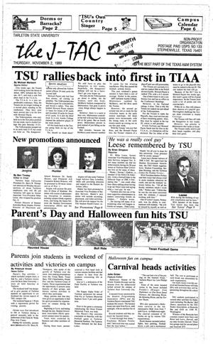 Primary view of object titled 'The J-TAC (Stephenville, Tex.), Ed. 1 Thursday, November 2, 1989'.