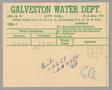 Text: Galveston Water Works Monthly Statement (2524 O 1/2): 1953
