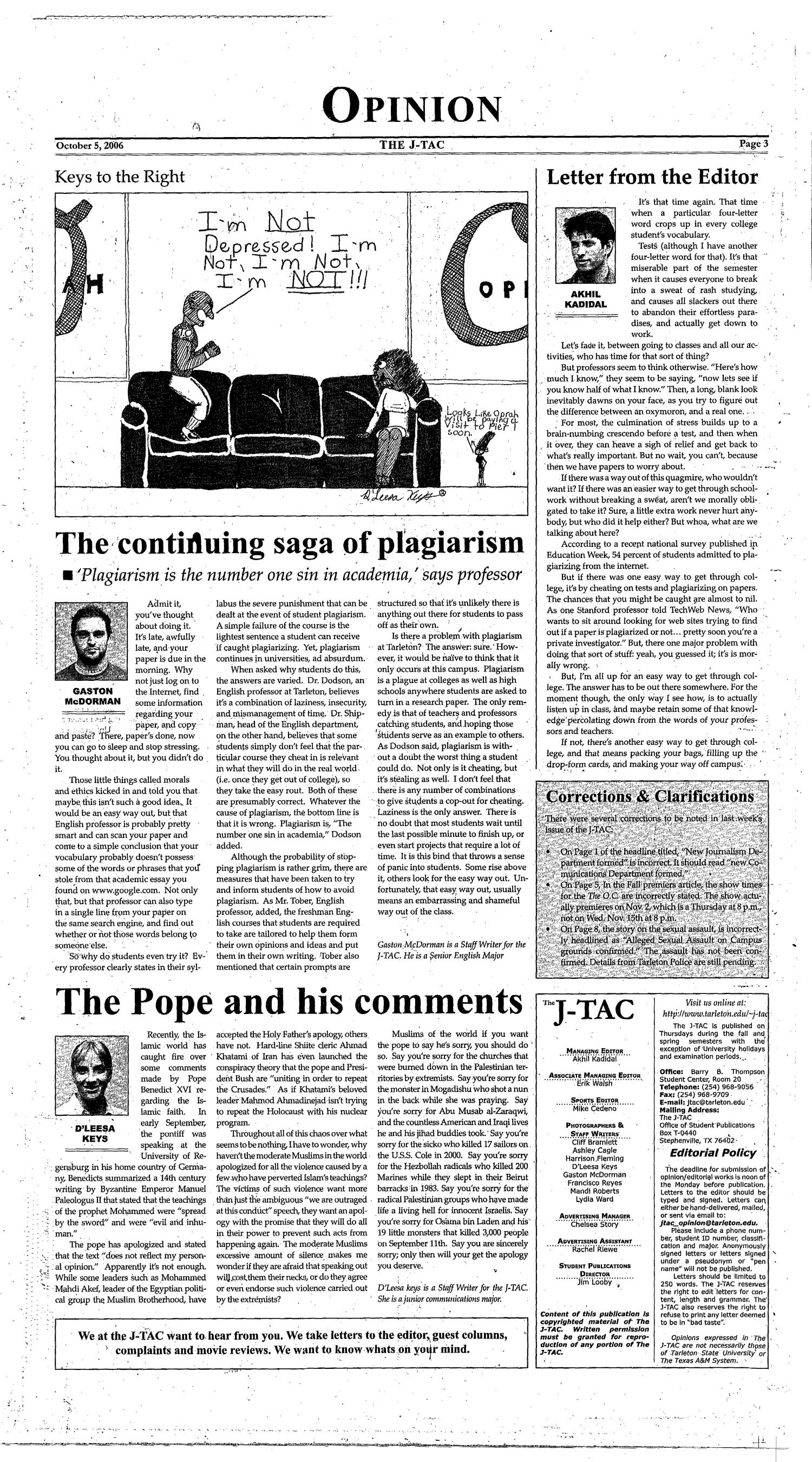 The J-TAC (Stephenville, Tex.), Vol. 172, No. 7, Ed. 1 Thursday, October 5, 2006
                                                
                                                    [Sequence #]: 3 of 10
                                                