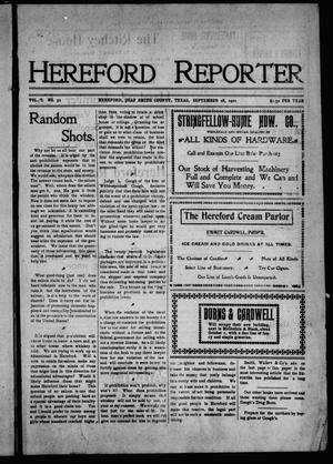 Primary view of object titled 'Hereford Reporter (Hereford, Tex.), Vol. 1, No. 32, Ed. 1 Friday, September 27, 1901'.