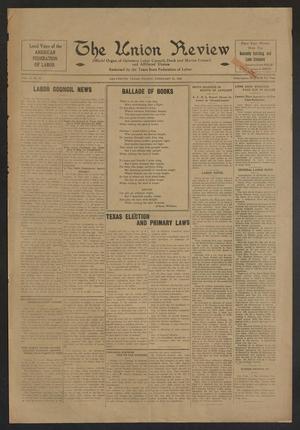 Primary view of object titled 'The Union Review (Galveston, Tex.), Vol. 11, No. 41, Ed. 1 Friday, February 21, 1930'.