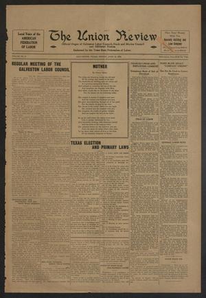 Primary view of object titled 'The Union Review (Galveston, Tex.), Vol. 12, No. 5, Ed. 1 Friday, June 13, 1930'.