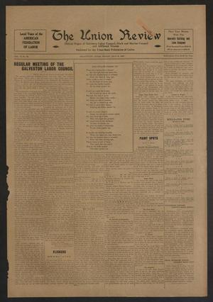 Primary view of object titled 'The Union Review (Galveston, Tex.), Vol. 13, No. 12, Ed. 1 Friday, July 31, 1931'.