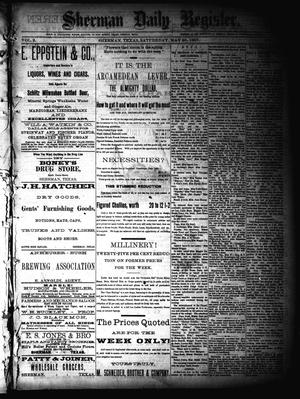 Primary view of object titled 'Sherman Daily Register (Sherman, Tex.), Vol. 2, No. 159, Ed. 1 Saturday, May 28, 1887'.