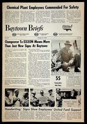 Primary view of object titled 'Baytown Briefs (Baytown, Tex.), Vol. 20, No. 10, Ed. 1 Friday, October 27, 1972'.