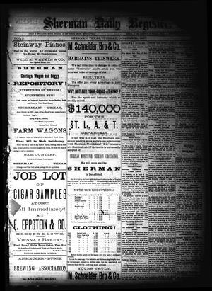 Sherman Daily Register (Sherman, Tex.), Vol. 2, No. 287, Ed. 1 Tuesday, October 25, 1887