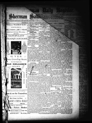 Primary view of object titled 'Sherman Daily Register (Sherman, Tex.), Vol. 3, No. 20, Ed. 1 Saturday, December 17, 1887'.
