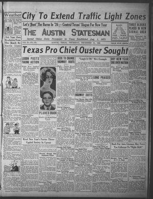 Primary view of The Austin Statesman (Austin, Tex.), Vol. 55, No. 179, Ed. 1 Thursday, December 31, 1925
