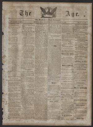 Primary view of object titled 'The Age. (Houston, Tex.), Vol. 5, No. 171, Ed. 1 Wednesday, January 12, 1876'.