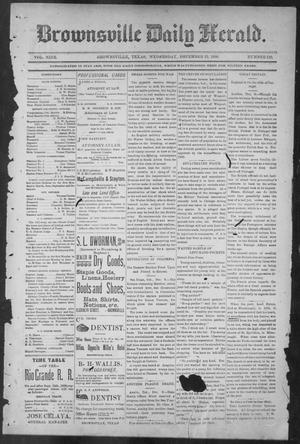 Primary view of object titled 'Brownsville Daily Herald (Brownsville, Tex.), Vol. NINE, No. 139, Ed. 1, Wednesday, December 12, 1900'.