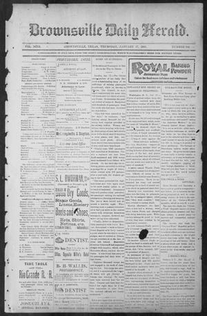 Primary view of object titled 'Brownsville Daily Herald (Brownsville, Tex.), Vol. NINE, No. 168, Ed. 1, Thursday, January 17, 1901'.