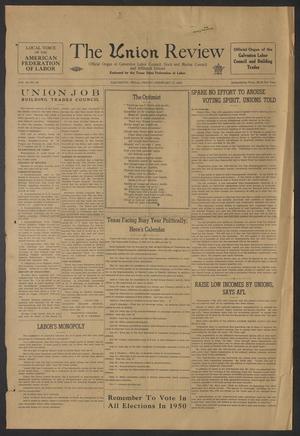 Primary view of object titled 'The Union Review (Galveston, Tex.), Vol. 30, No. 45, Ed. 1 Friday, February 17, 1950'.