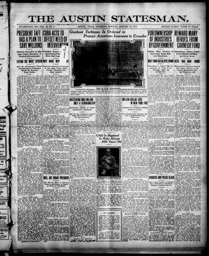Primary view of object titled 'The Austin Statesman. (Austin, Tex.), Vol. 43, No. 6, Ed. 1 Thursday, January 18, 1912'.