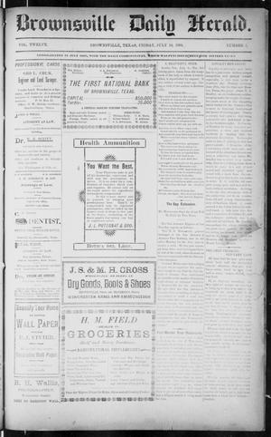 Primary view of object titled 'The Brownsville Daily Herald. (Brownsville, Tex.), Vol. 12, No. 5, Ed. 1, Friday, July 10, 1903'.