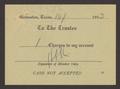 Text: [Authorization for Club Charges, October 1953