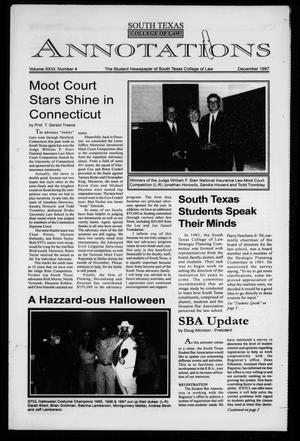 Primary view of object titled 'South Texas College of Law Annotations (Houston, Tex.), Vol. 26, No. 4, Ed. 1, December, 1997'.