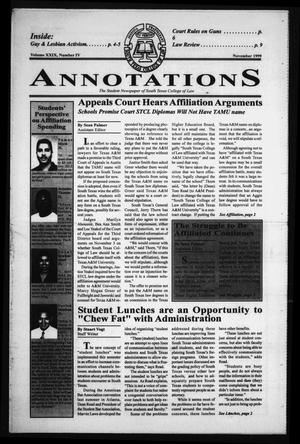 Primary view of object titled 'South Texas College of Law Annotations (Houston, Tex.), Vol. 29, No. 4, Ed. 1, November, 1999'.