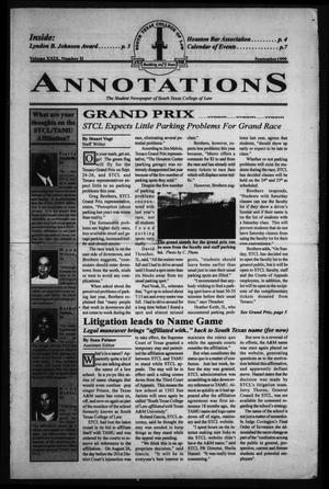 Primary view of object titled 'South Texas College of Law Annotations (Houston, Tex.), Vol. 29, No. 2, Ed. 1, September, 1999'.