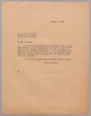 Primary view of object titled '[Letter from I. H. Kempner to Joseph C. Williams, January 16, 1948]'.