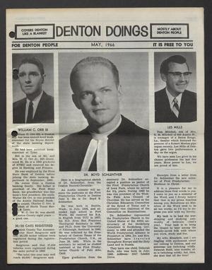 Primary view of object titled 'Denton Doings (Denton, Tex.), Vol. 31, Ed. 1, May 1966'.