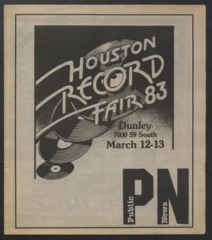 Primary view of object titled 'Public News (Houston, Tex.), No. 54, Ed. 1 Thursday, March 10, 1983'.
