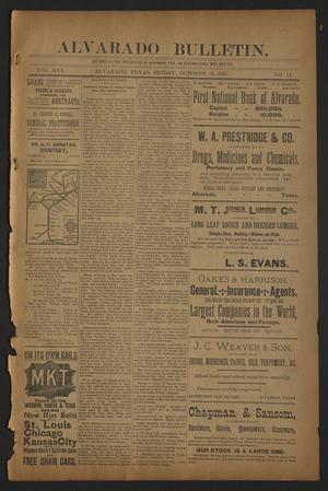 Primary view of object titled 'Alvarado Bulletin. (Alvarado, Tex.), Vol. 16, No. 14, Ed. 1 Friday, October 18, 1895'.