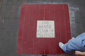 Primary view of object titled 'The Dance Floor of Politics, public artwork'.