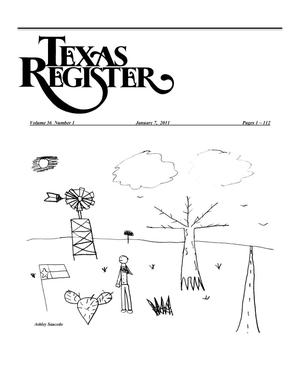 Primary view of object titled 'Texas Register, Volume 36, Number 1, Pages 1-112, January 7, 2011'.