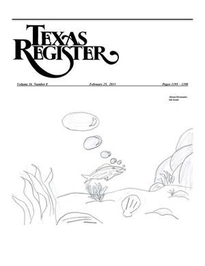 Primary view of object titled 'Texas Register, Volume 36, Number 8, Pages 1195-1398, February 25, 2011'.