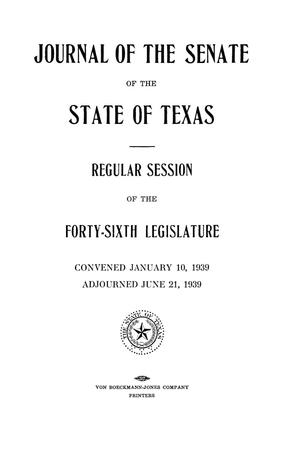 Primary view of object titled 'Journal of the Senate of the State of Texas, Regular Session of the Forty-Sixth Legislature'.
