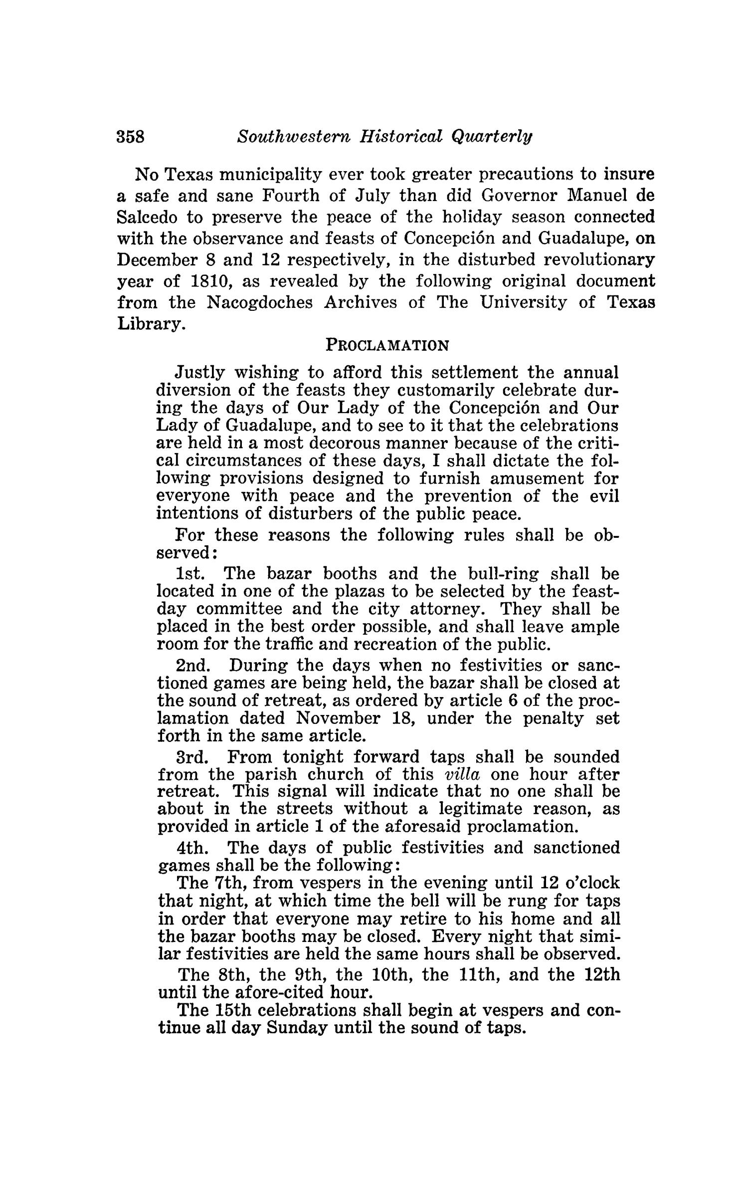 The Southwestern Historical Quarterly, Volume 44, July 1940 - April, 1941
                                                
                                                    358
                                                