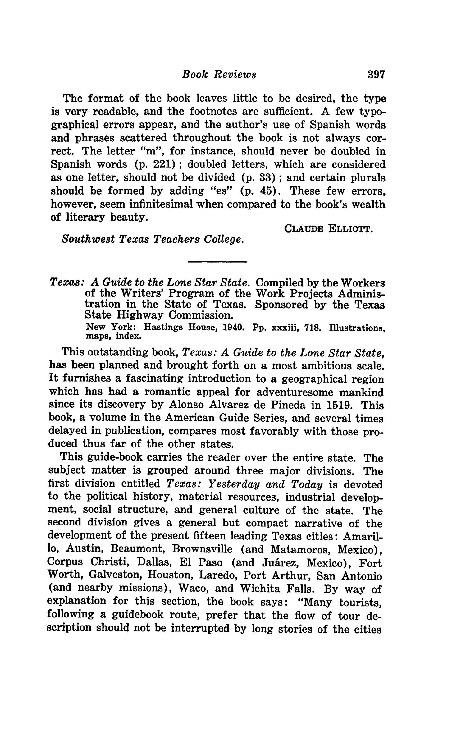 The Southwestern Historical Quarterly, Volume 44, July 1940 - April, 1941
                                                
                                                    397
                                                