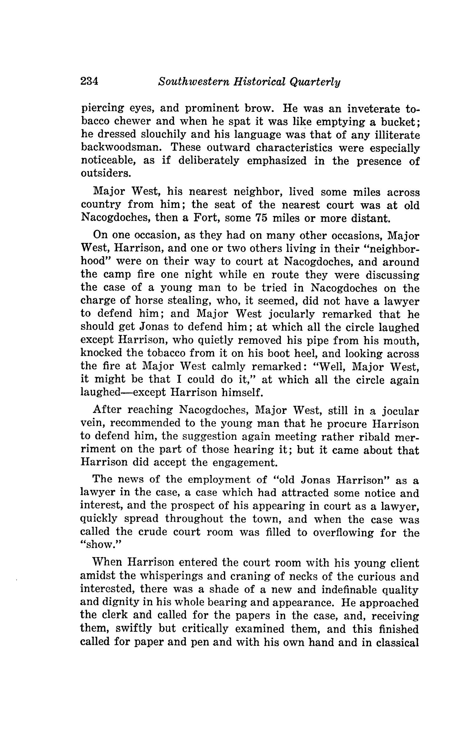 The Southwestern Historical Quarterly, Volume 45, July 1941 - April, 1942
                                                
                                                    234
                                                