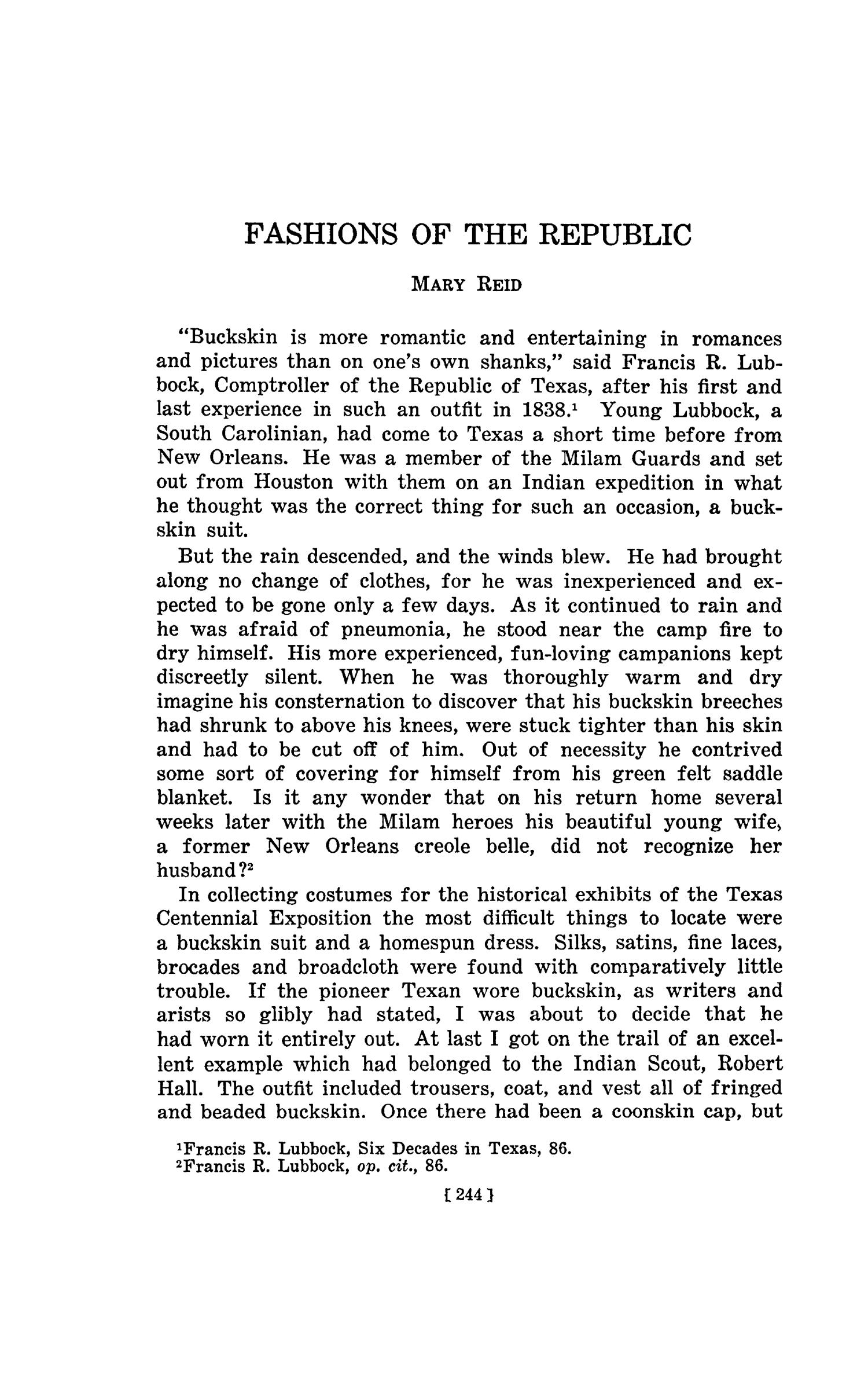 The Southwestern Historical Quarterly, Volume 45, July 1941 - April, 1942
                                                
                                                    244
                                                