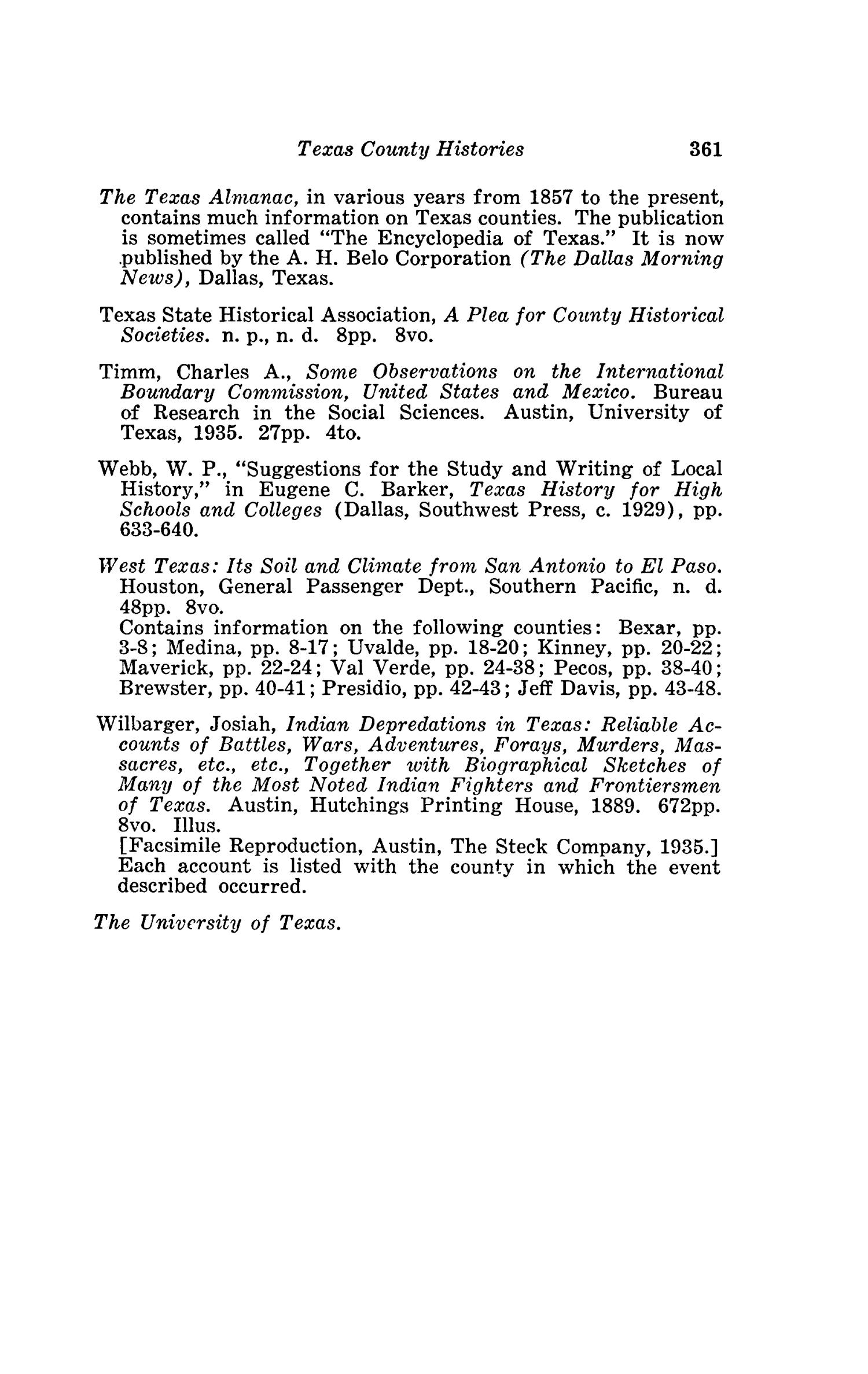 The Southwestern Historical Quarterly, Volume 45, July 1941 - April, 1942
                                                
                                                    361
                                                