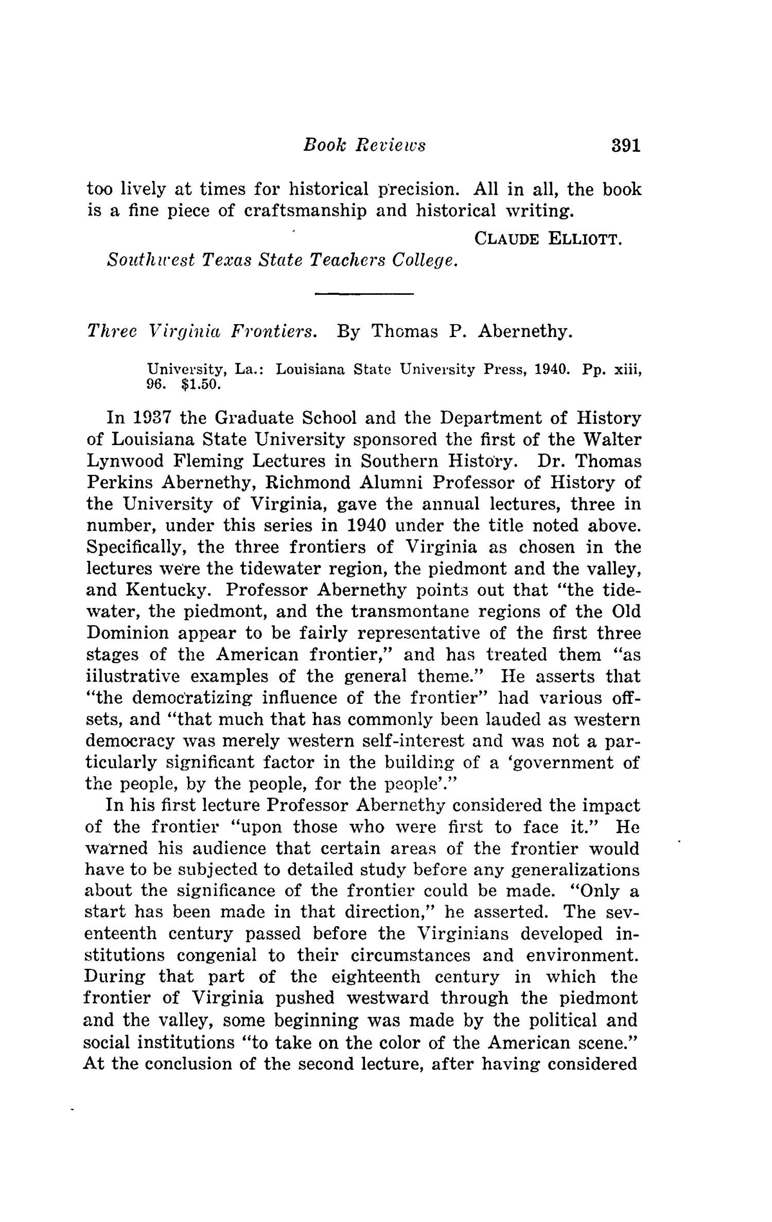 The Southwestern Historical Quarterly, Volume 45, July 1941 - April, 1942
                                                
                                                    391
                                                