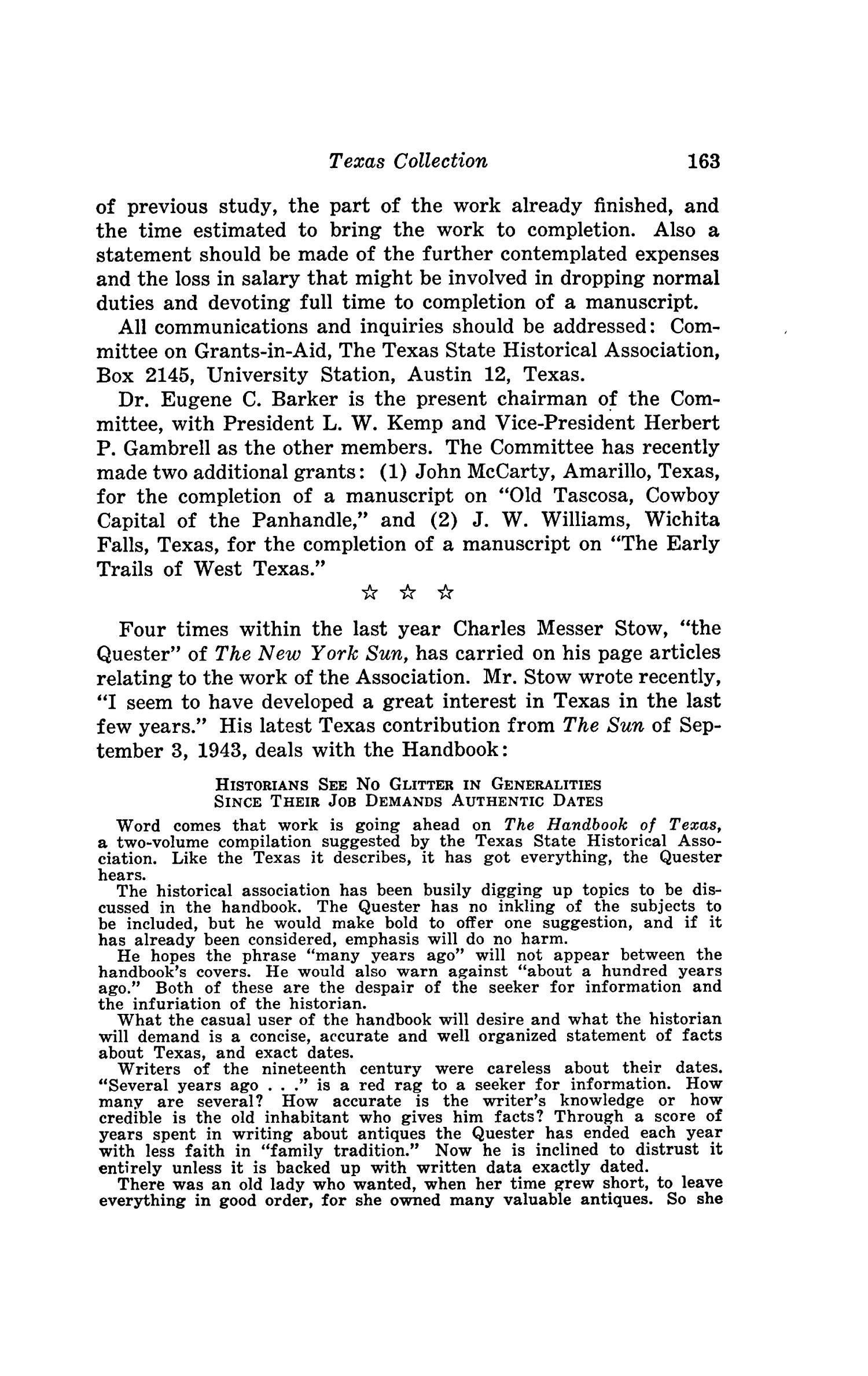 The Southwestern Historical Quarterly, Volume 47, July 1943 - April, 1944
                                                
                                                    163
                                                