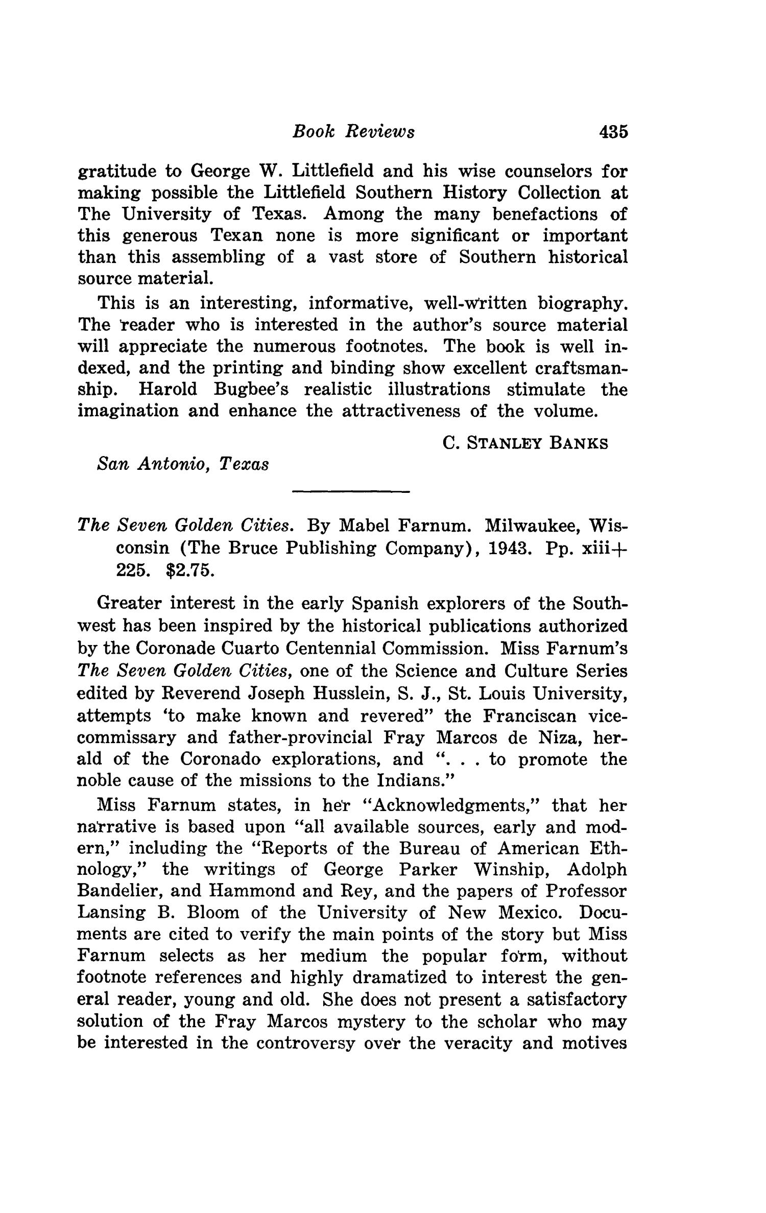 The Southwestern Historical Quarterly, Volume 47, July 1943 - April, 1944
                                                
                                                    435
                                                