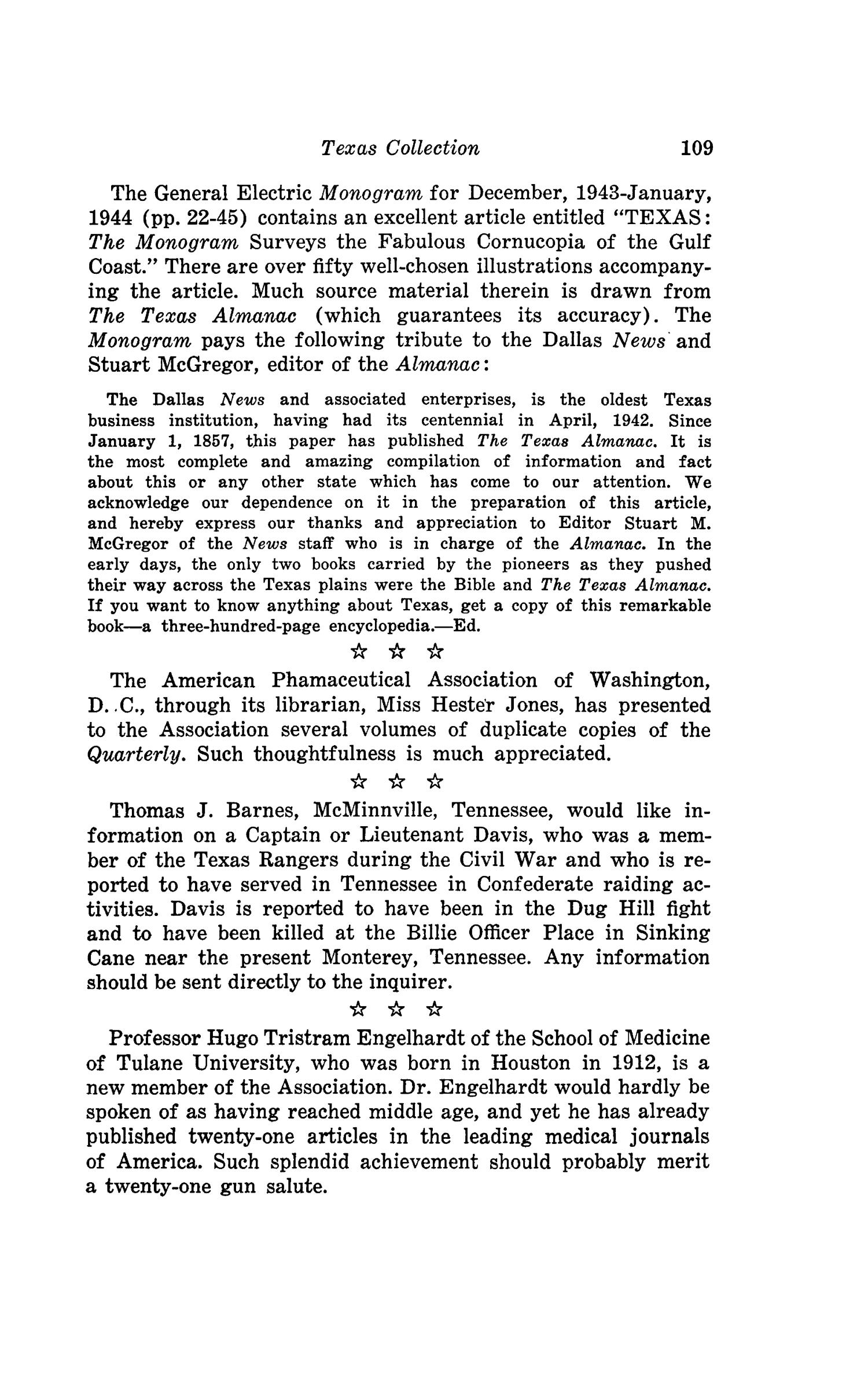 The Southwestern Historical Quarterly, Volume 48, July 1944 - April, 1945
                                                
                                                    109
                                                