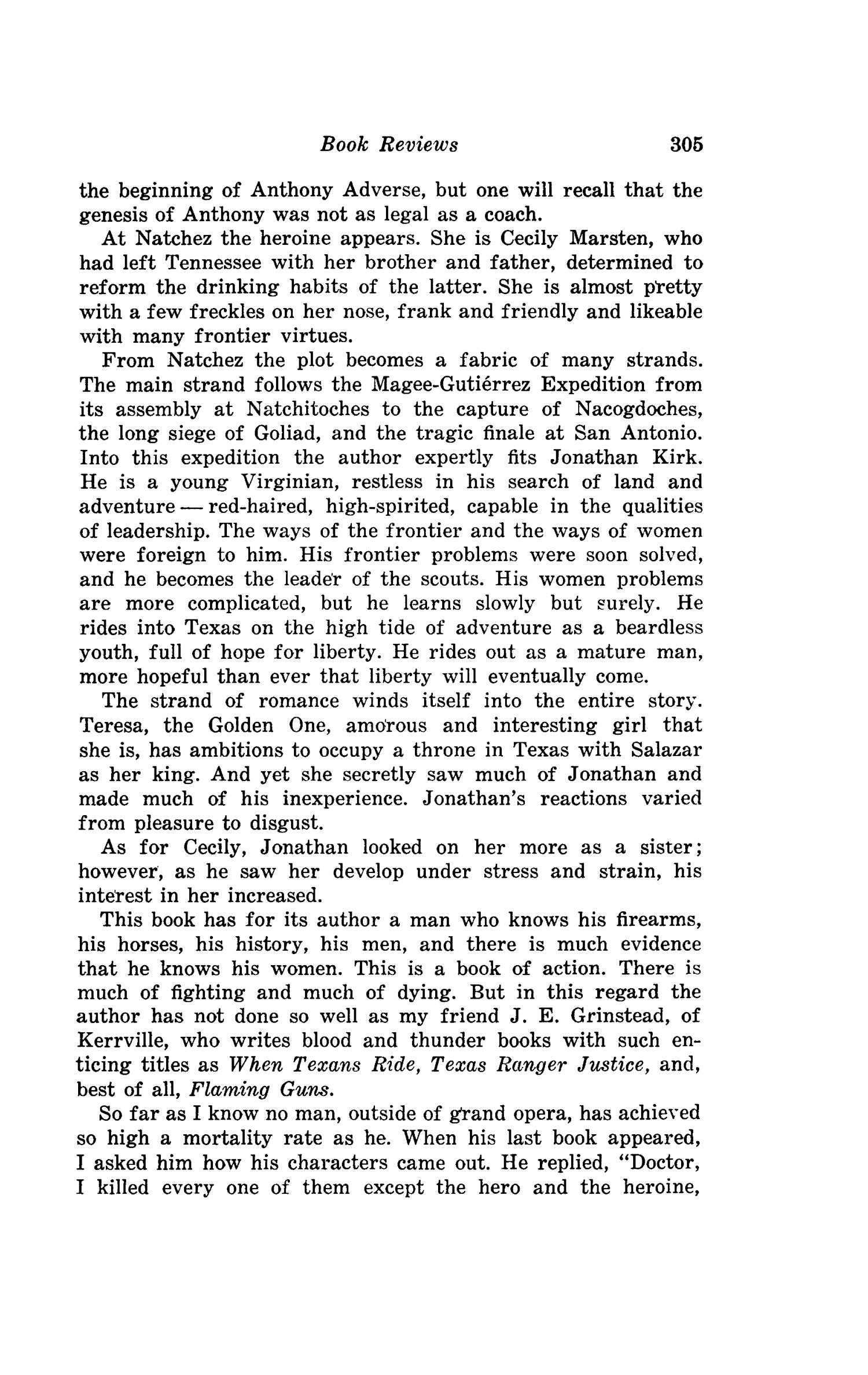 The Southwestern Historical Quarterly, Volume 48, July 1944 - April, 1945
                                                
                                                    305
                                                