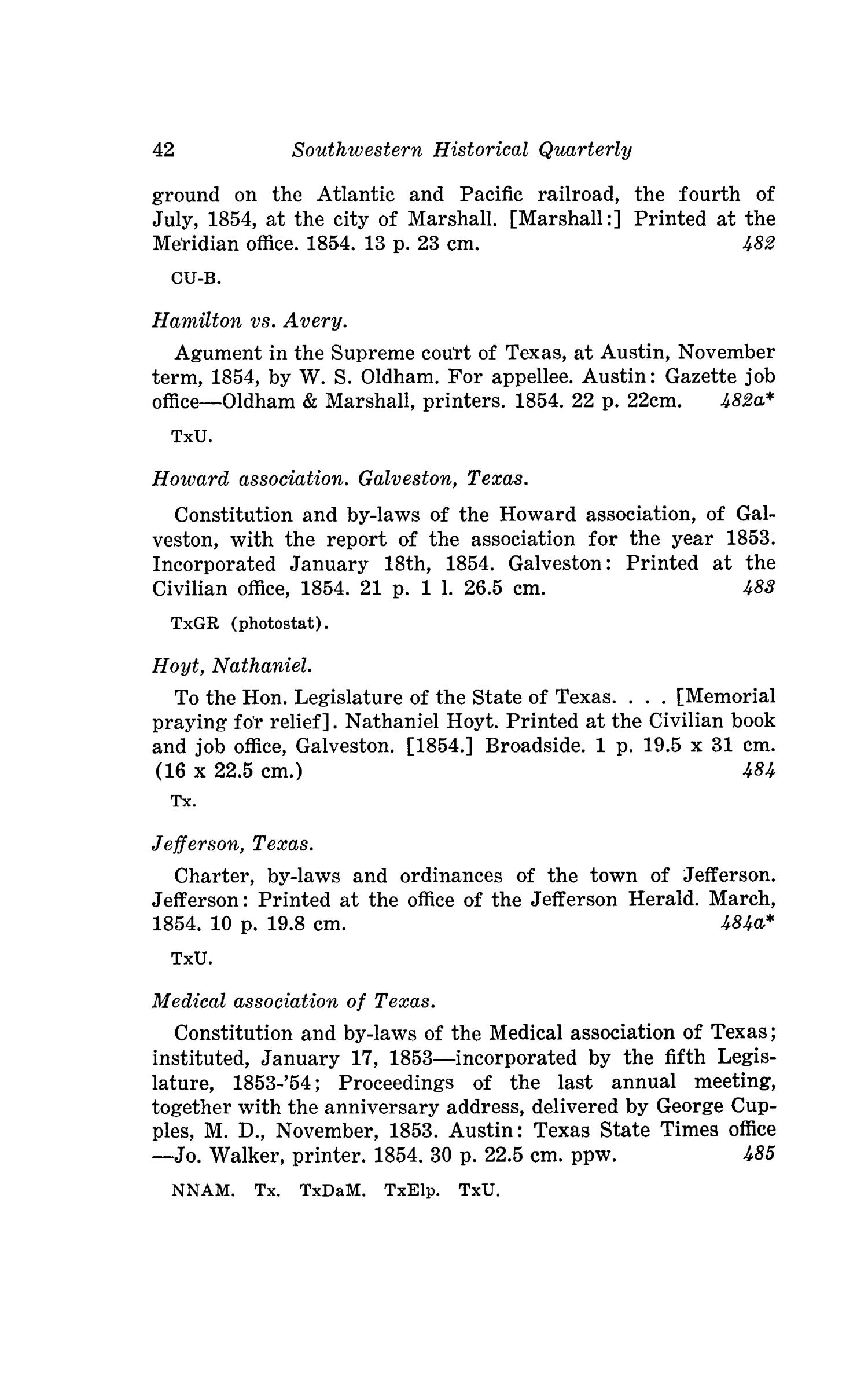 The Southwestern Historical Quarterly, Volume 48, July 1944 - April, 1945
                                                
                                                    42
                                                