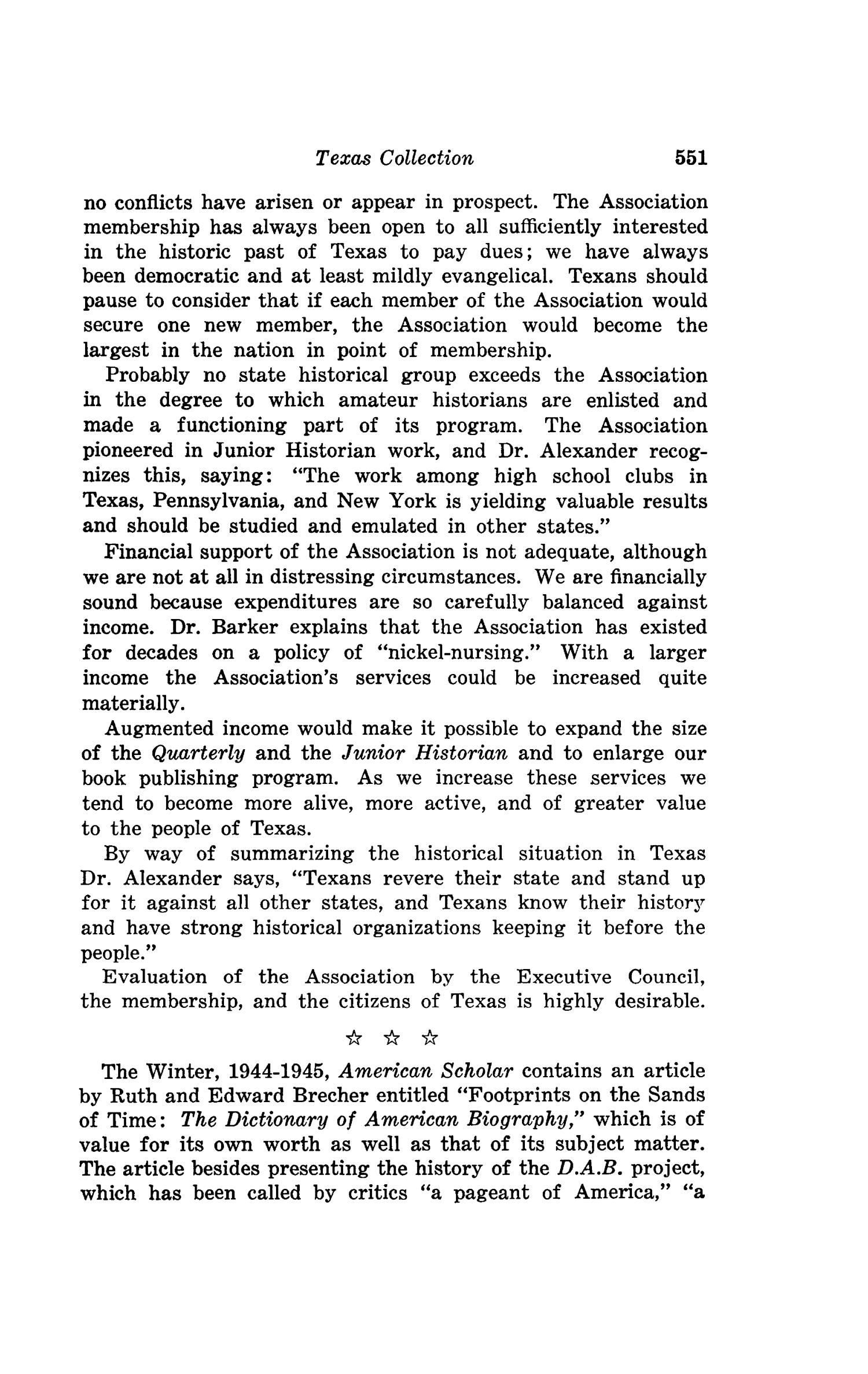 The Southwestern Historical Quarterly, Volume 48, July 1944 - April, 1945
                                                
                                                    551
                                                