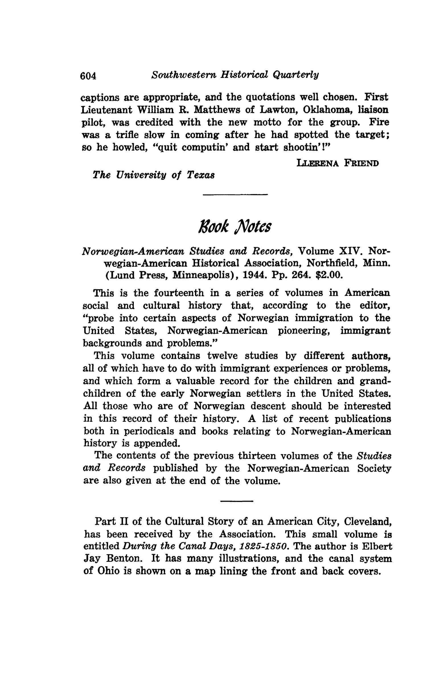 The Southwestern Historical Quarterly, Volume 48, July 1944 - April, 1945
                                                
                                                    604
                                                