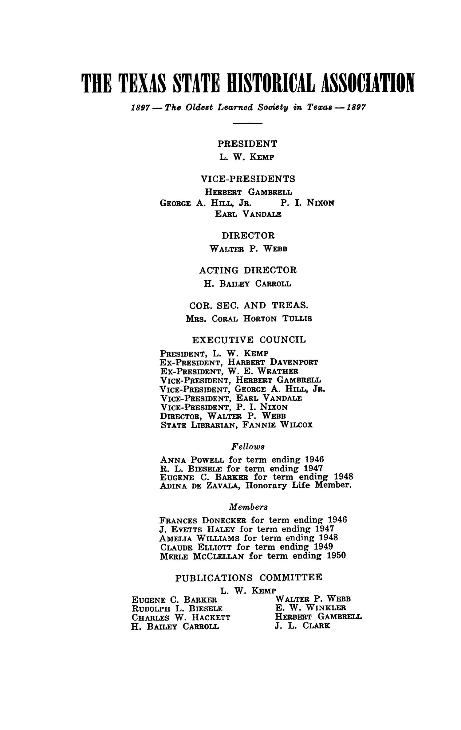 The Southwestern Historical Quarterly, Volume 48, July 1944 - April, 1945
                                                
                                                    None
                                                